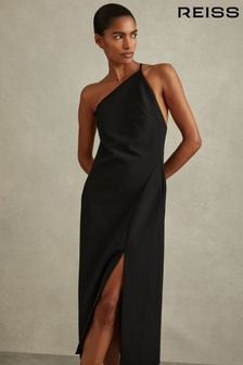 Reiss Black Suri One-Shoulder Bodycon Dress (B84050) | €347