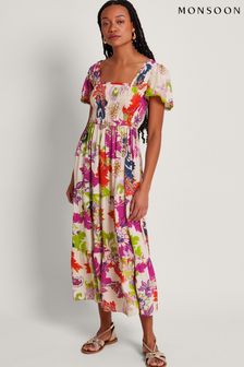 Monsoon Natural Arissa Print Dress (B84061) | €106