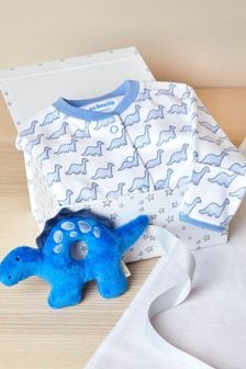 JoJo Maman Bébé Blue New Baby Dino Gift Set (B84153) | €36.50