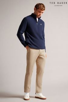 Ted Baker Cream Slim Fit Haydae Textured Chino Trousers (B84481) | €119
