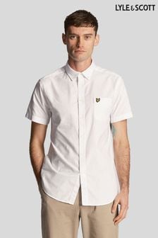 Lyle & Scott Kurzärmeliges Oxford-Hemd, Weiß (B84507) | 86 €