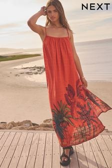 Women s Summer Dress Print Strappy 100 Cotton Dresses Next Luxembourg