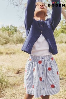 Boden Ladybird Button Through Twirly Skirt