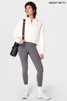 Sweaty Betty Dark Grey Marl 7/8 Length Super Soft Yoga Leggings (B84643) | kr1,142