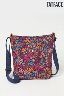 FatFace Purple Floral Mini Crossbody Canvas Bag (B84665) | $51