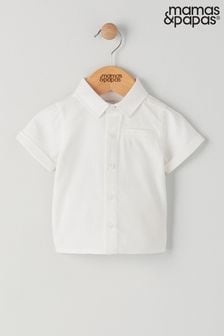 Mamas & Papas Short Sleeve White Shirt (B84771) | kr208
