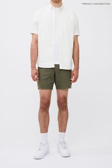 French Connection White Short Sleeve Peached Shirt