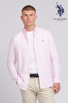 U.S. Polo Assn. Mens Peached Oxford Shirt (B85102) | 383 SAR