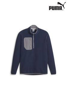Puma Blue Mens Golf Quarter-zip Fleece Top (B85229) | €106