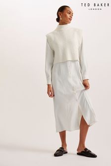 Ted Baker Elsiiey Shirt Dress With Sleeveless Knit Layer (B85412) | NT$10,500