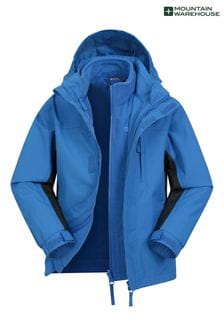 Mountain Warehouse Kids Cannonball 3 in 1 Breathable and Waterproof Jacket