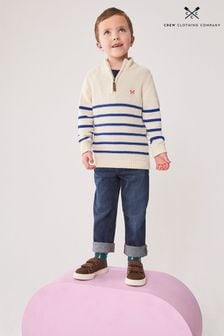 Crew Clothing Cotton Stripe Half Zip Jumper (B85618) | KRW59,800 - KRW76,900