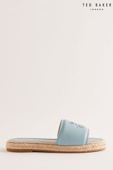 Ted Baker Blue Portiya Flat Espadrilles Sandals With Signature Logo (B85636) | MYR 570