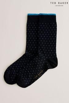 Ted Baker Sokkfff Blue Spot Socks 2 Pack (B85704) | $16
