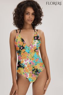 Florere Printed Dual Strap Swimsuit (B85721) | SGD 190