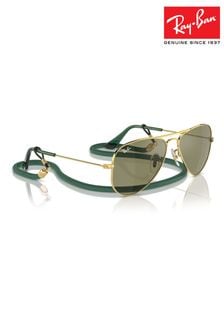 Rayban Junior Gold Tone Aviator Rj9506S Pilot Sunglasses (B85765) | $113