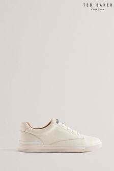 Ted Baker Brentfd Leather Suede Cupsole White Shoes