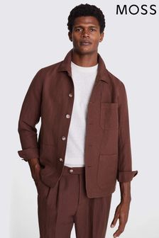 MOSS Copper Wool Linen Brown Shacket (B85860) | NT$4,670
