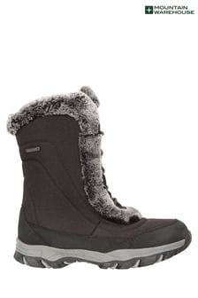 Mountain Warehouse Black Womens Ohio Thermal Fleece Lined Snow Boots (B85884) | €84