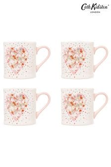 Cath Kidston Pink Mollie Mug Set Of 4 (B85952) | €54