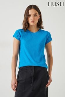 Hush Cobalt Blue Slim Fit Crew T-Shirt (B86185) | OMR14