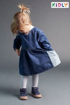 KIDLY Blue Denim Pocket Dress (B86200) | $66