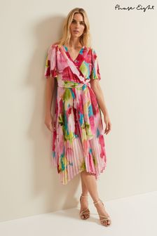Phase Eight Multi Kendall Floral Pleat Midi Dress (B86223) | €190
