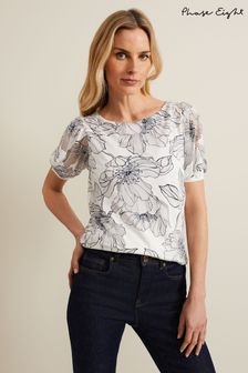 Phase Eight Cream Kelly Floral Burnout Top (B86255) | $143