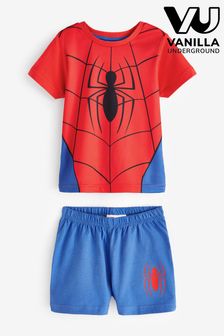 Vanilla Underground Blue Boys Spider-Man Short Pyjamas (B86269) | €23