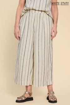 White Stuff Natural Lisette Linen/Cotton Mix Stripe Culottes (B86305) | $111