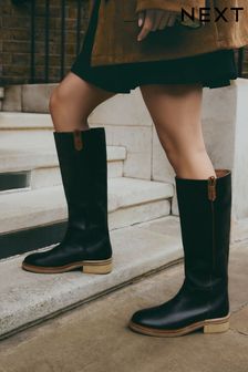 Women s Boots Biker Knee High Footwear Next Luxembourg