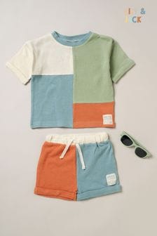 أزرق - طقم ملابس للأطفال مكون من 3 قطع توب أزرق، شورت، ونظارة شمسية من Lily & Jack (B86601) | 111 د.إ