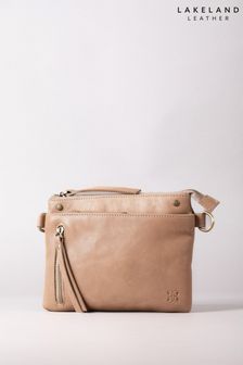 Lakeland Leather Cream Harstone Mini Leather Cross Body Bag