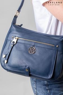 حقيبة كتف جلد Cartmel II لون أزرق من Lakeland Leather (B86649) | 444 د.إ