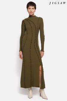 Jigsaw Ruffle Detail Knitted Dress (B86796) | $428