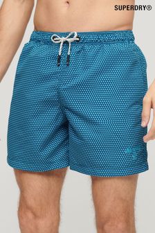 Superdry Blue Printed 15 Inch Recycled Swim Shorts (B86828) | kr820