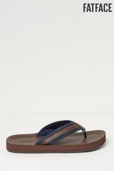 FatFace Natural Ryde Leather Flip Flops (B86914) | $66