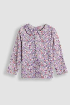 JoJo Maman Bébé Lilac Ditsy Floral Peter Pan Top (B86925) | €19.50