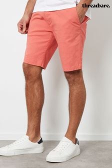 Threadbare Aqua/Pink Slim Fit Cotton Chino Shorts With Stretch (B87038) | $35