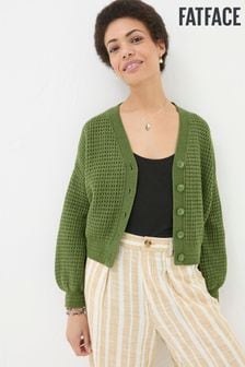 FatFace Annie Green Button Through Cardigan (B87142) | $80