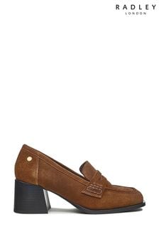 Radley London Thistle Row Midi Heel Brown Loafers (B87147) | $221