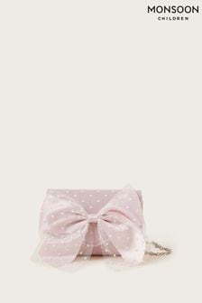 Monsoon Pink Audrey Spot Bow Bag (B87224) | €20
