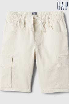 Gap Cream Denim Pull On Cargo Shorts (4-13yrs) (B87553) | €35