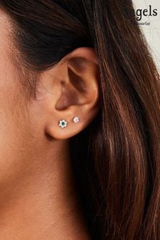 Accessorize Sterling Silver Plated Flower Studs and Hoops 2 Pack (B87568) | €25
