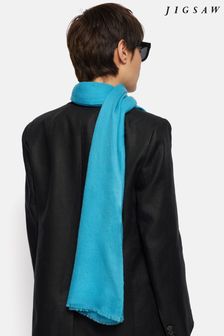 Blau - Jigsaw Pashmina-Schal aus Wolle mit Seide (B87897) | 92 €