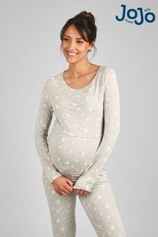 JoJo Maman Bébé Grey Maternity and Nursing Pyjamas Set (B87915) | $68