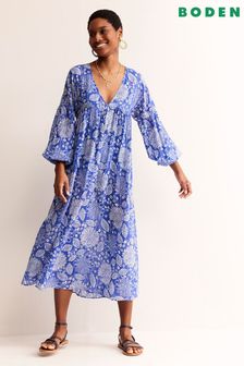 Boden Blue Petite Sarah Maxi Kaftan Dress (B87986) | 371 QAR