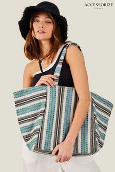 Accessorize Stripe Winged Tote Bag (B87996) | NT$1,490