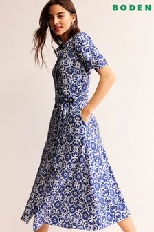 Boden Blue Libby Jersey Midi Shirt Dress (B88275) | €114