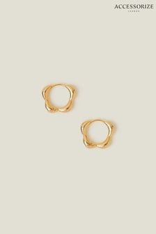 Accessorize Gold Plated 14CT Flower Hoops (B88283) | €21